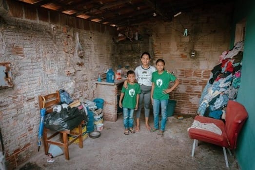 Family in their home