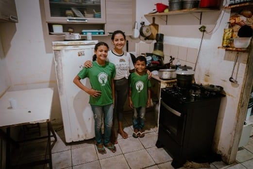 Family in kitchen